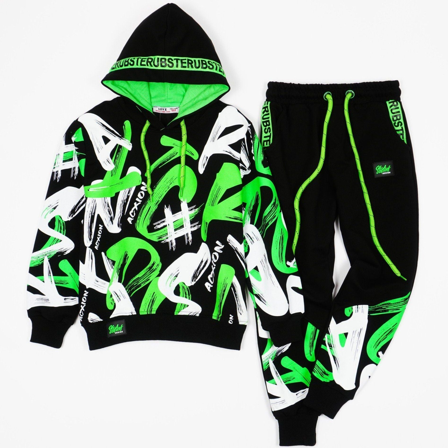 Black and green 2025 sweatsuit