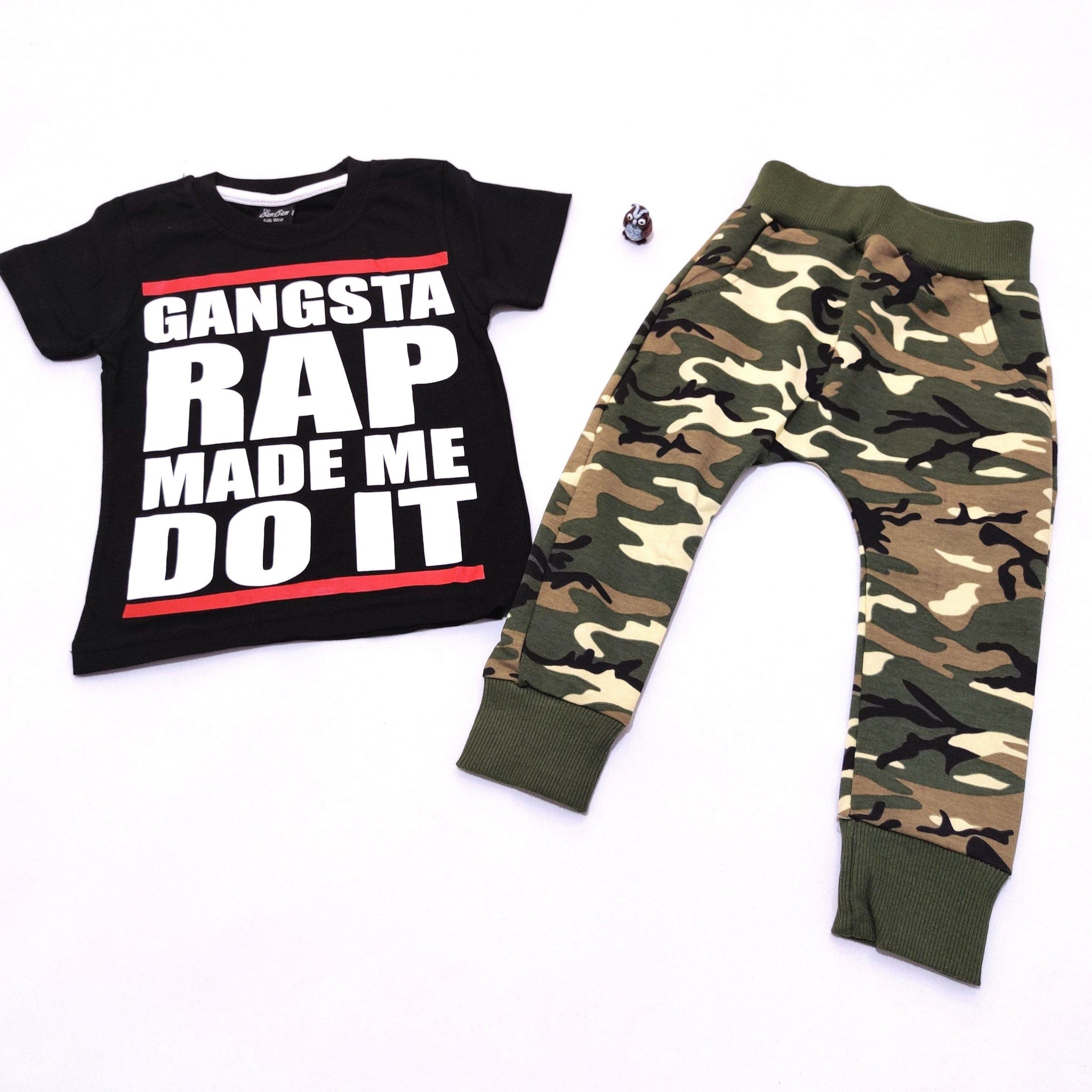 Boys' Gangsta Rap' Camo 2pcs Set (1-4y) - Clothes4Kids