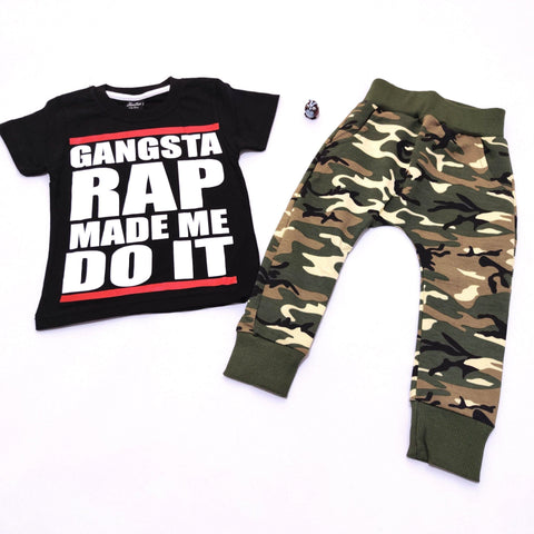 Boys' Gangsta Rap' Camo 2pcs Set (1-4y) - Clothes4Kids