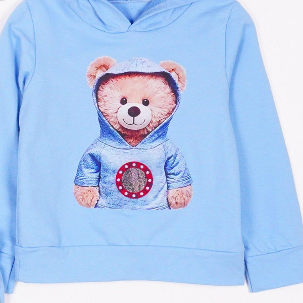 Girls' Teddy Bear' Printed Blue Set (4-13y) - Clothes4Kids