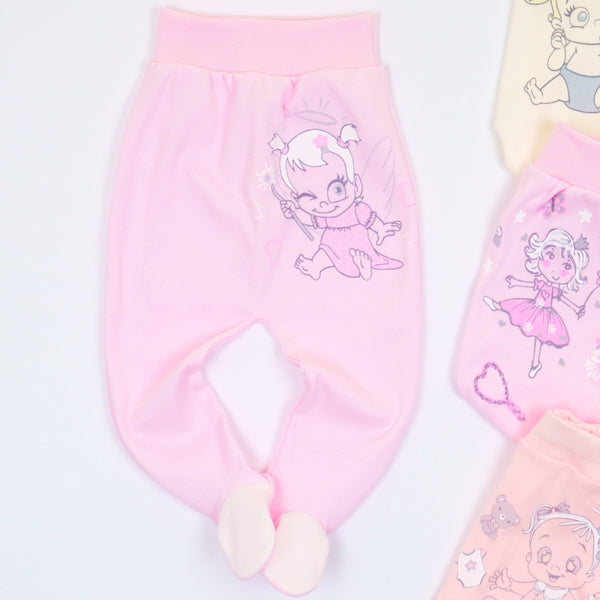 Newborn Baby Girl Pants Pink/Peach/Yellow (0-12m) - Clothes4Kids