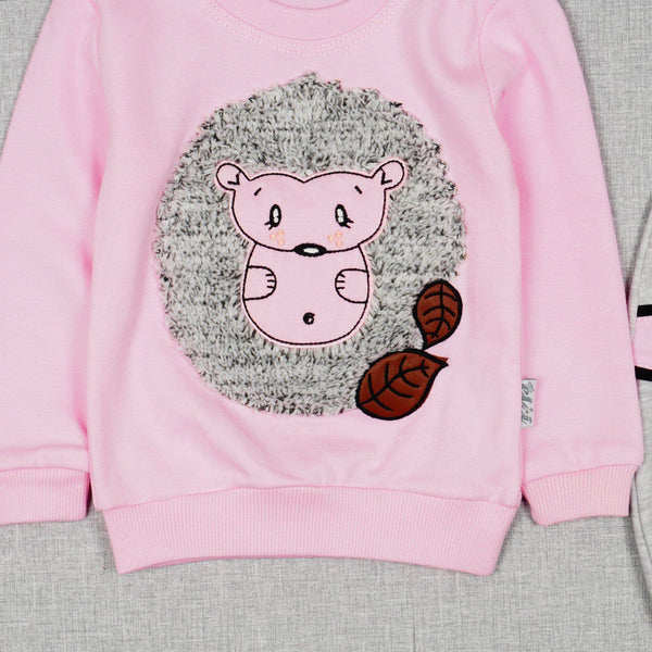 Baby Girl 'Hedgehog' 'Grow with Me' Style Pink/Grey Set (0-9m) - Clothes4Kids