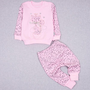 Baby Girl 'Cat' Grow with Me' Style Pink Set (0-9m) - Clothes4Kids