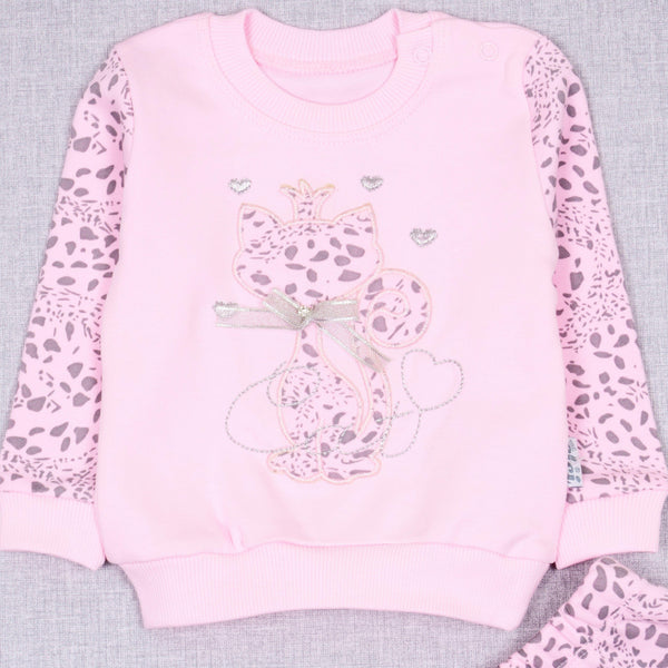 Baby Girl 'Cat' Grow with Me' Style Pink Set (0-9m) - Clothes4Kids