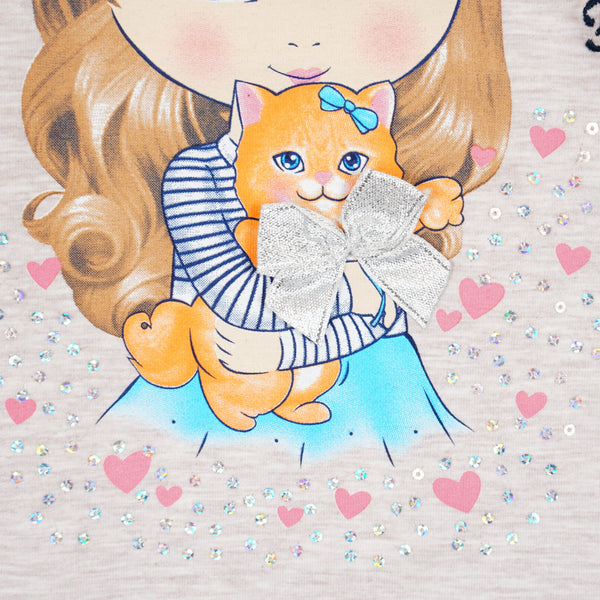 Girls' Sequin My Little Friend Cat' Printed Set (3-7y) - Clothes4Kids