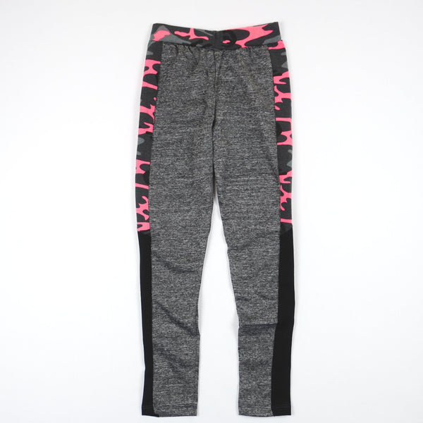 Girls' Grey/ Pink Camo Leggings (5-11y) - Clothes4Kids