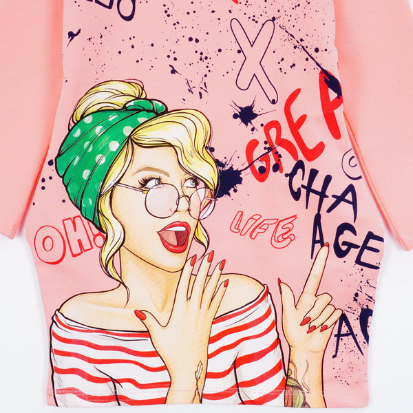 Girls' OH! Great' Printed Tunic (4-9y) - Clothes4Kids