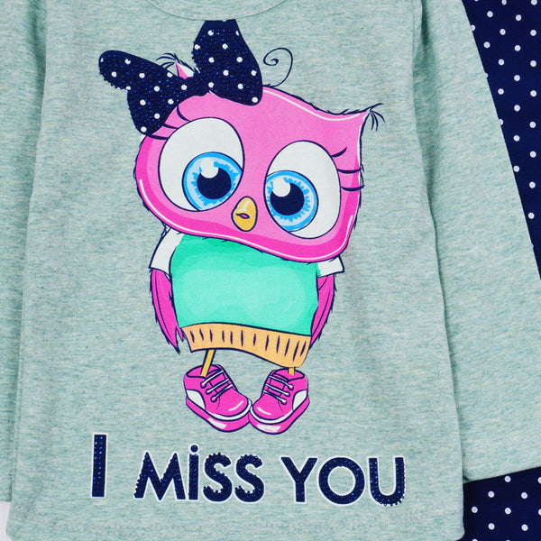 Girls' I Miss You' Owl Set (9m-4y) - Clothes4Kids