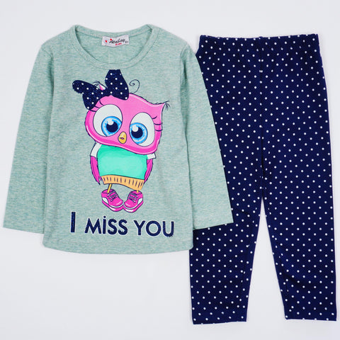 Girls' I Miss You' Owl Set (9m-4y) - Clothes4Kids