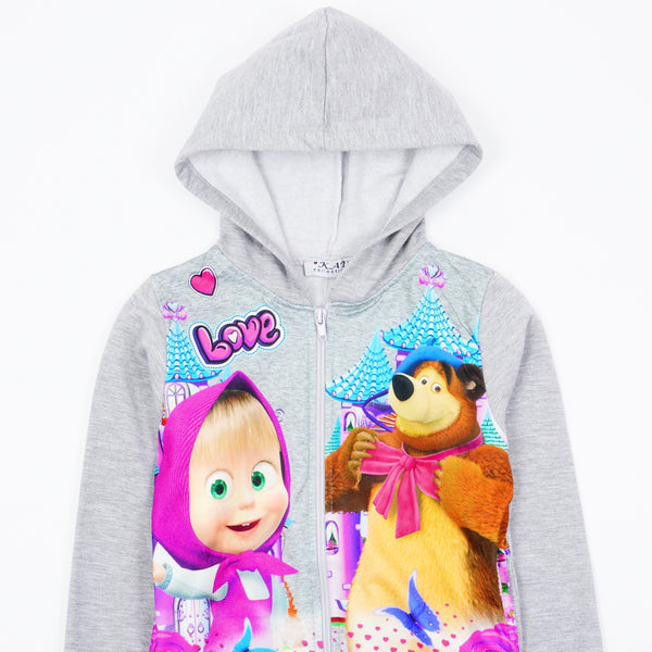 Girls' Pink/Grey Hoodie (7-10y)
