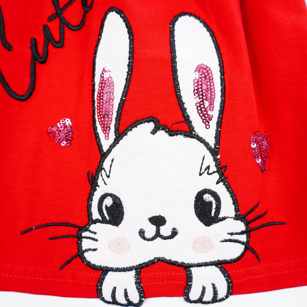 Girls' Sequin 'Cute Bunny' Long Sleeve Dress (18m-6y) - Clothes4Kids