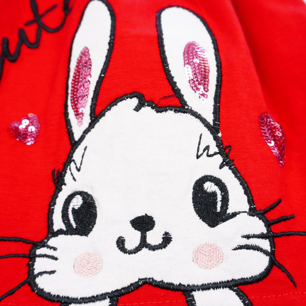 Girls' Sequin 'Cute Bunny' Long Sleeve Dress (18m-6y) - Clothes4Kids