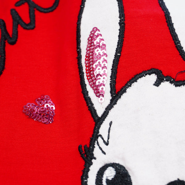 Girls' Sequin 'Cute Bunny' Long Sleeve Dress (18m-6y) - Clothes4Kids