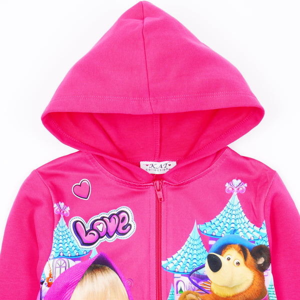 Girls' Pink/Grey Hoodie (7-10y)