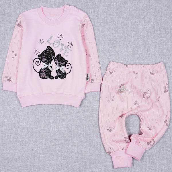 Baby Girl Love Cat 'Grow With Me' Style Set (0-9m) - Clothes4Kids