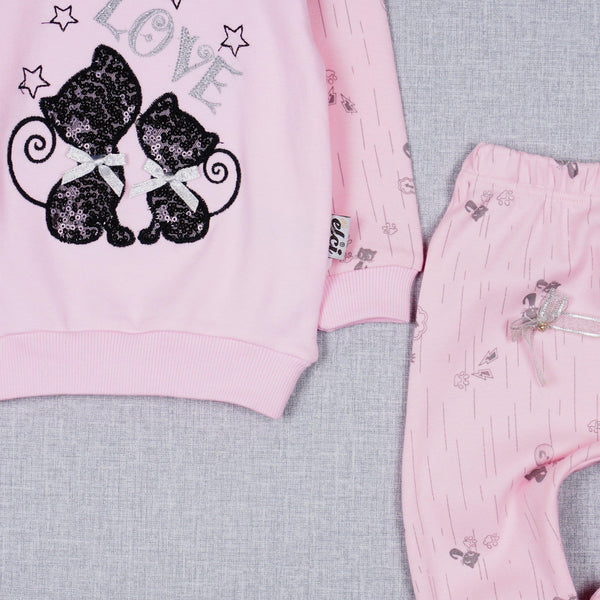 Baby Girl Love Cat 'Grow With Me' Style Set (0-9m) - Clothes4Kids