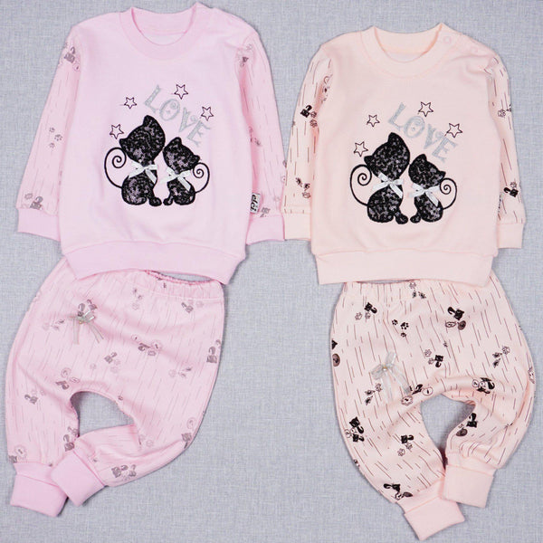 Baby Girl Love Cat 'Grow With Me' Style Set (0-9m) - Clothes4Kids