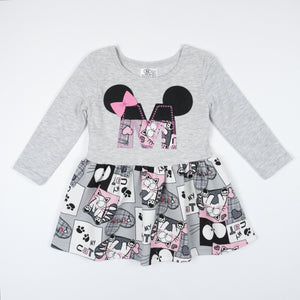 Girls' Minnie Mouse 'My Cat' Long Sleeve Dress (1-7y) - Clothes4Kids