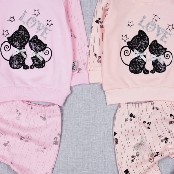Baby Girl Love Cat 'Grow With Me' Style Set (0-9m) - Clothes4Kids