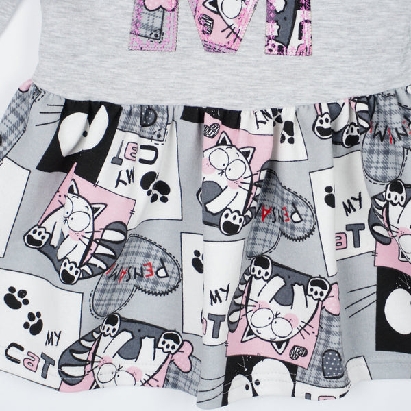Girls' Minnie Mouse 'My Cat' Long Sleeve Dress (1-7y) - Clothes4Kids
