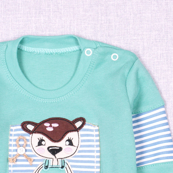 Baby Girl 'Little Doe' Grow With Me' Style Green Set (0-9m) - Clothes4Kids