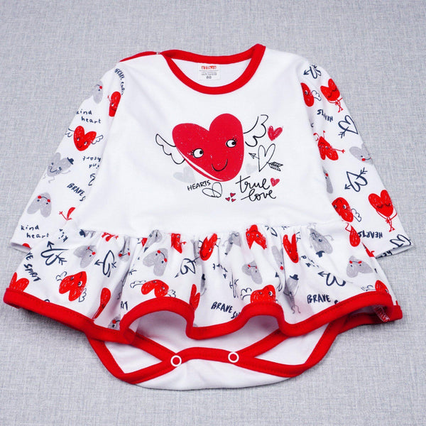 Baby Girl 'True Love' Long Sleeve Bodysuit/Dress (0-18m) - Clothes4Kids