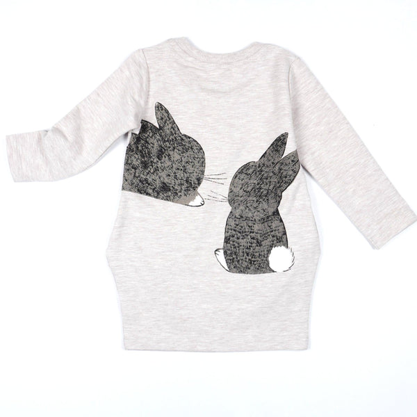 Girls' 'I Love My Mummy' Bunny Printed Long Sleeve Tunic (1-5y) - Clothes4Kids