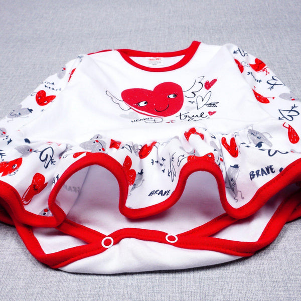 Baby Girl 'True Love' Long Sleeve Bodysuit/Dress (0-18m) - Clothes4Kids