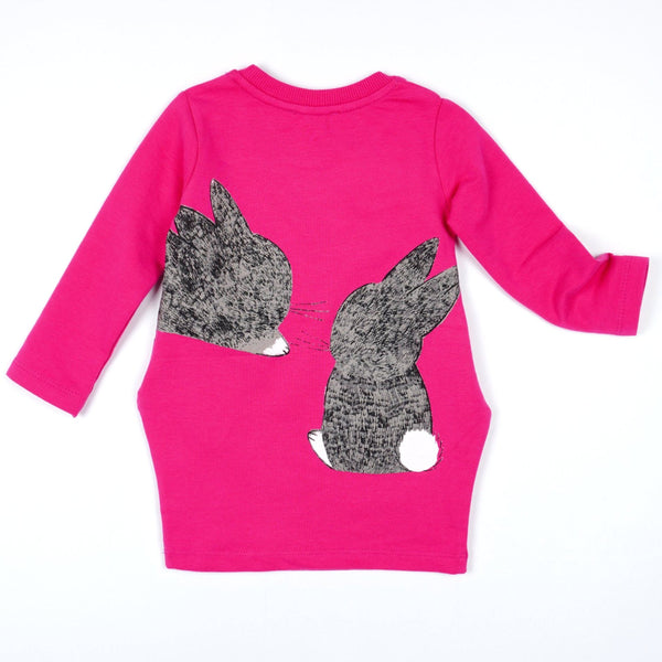 Girls' 'I Love My Mummy' Bunny Printed Long Sleeve Tunic (1-5y) - Clothes4Kids