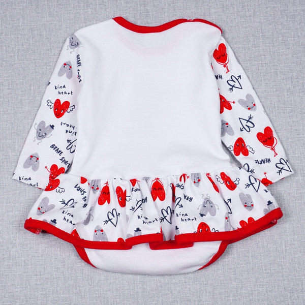 Baby Girl 'True Love' Long Sleeve Bodysuit/Dress (0-18m) - Clothes4Kids