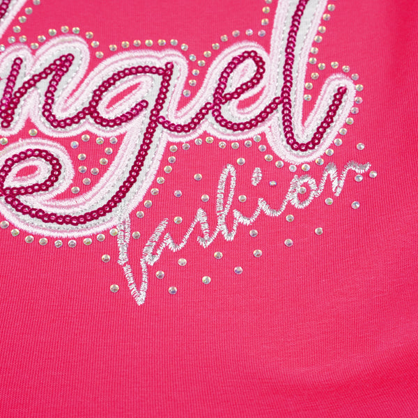 Girls' Sequin Angel Long Sleeve Tulle Dress Pink/Navy Blue (3-9y) - Clothes4Kids