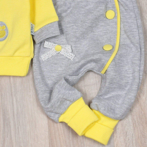 Baby Girl 'Bunny' Grow with Me' Style Yellow/Grey Set (0-9m) - Clothes4Kids