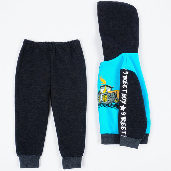 Boys' Monster Tractor Printed Winter Warm Tracksuit (6m-5y) - Clothes4Kids
