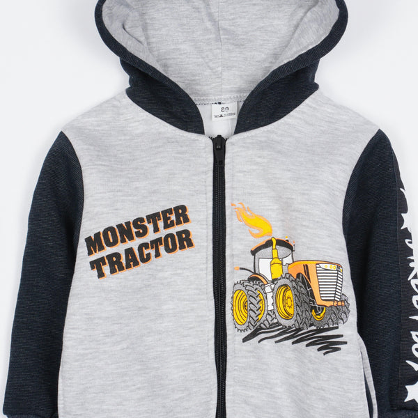 Boys' Monster Tractor Printed Winter Warm Tracksuit (6m-5y) - Clothes4Kids