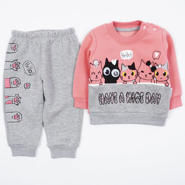 Girls' Have A Nice Day' Winter Warm Set (6-24m) - Clothes4Kids