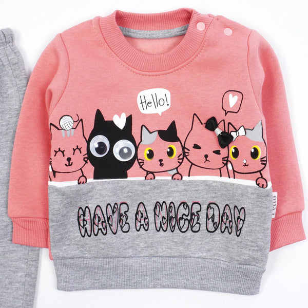 Girls' Have A Nice Day' Winter Warm Set (6-24m) - Clothes4Kids