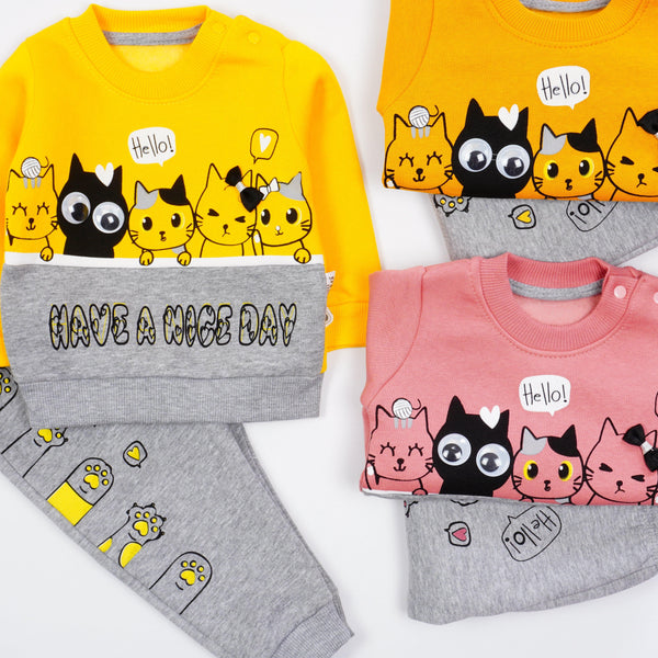Girls' Have A Nice Day' Winter Warm Set (6-24m) - Clothes4Kids