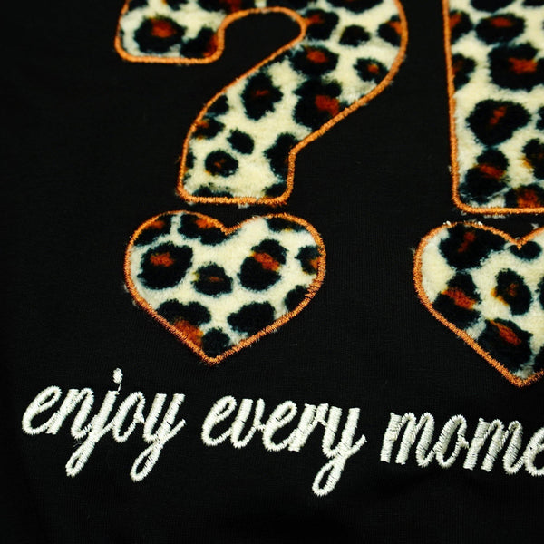 Girls' ?! ' Black/Leopard Tracksuit (9m-3y) - Clothes4Kids