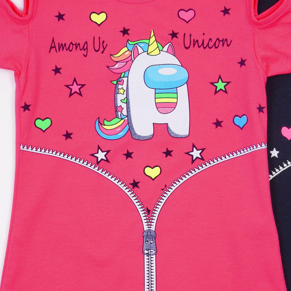 Girls' Among Us Unicon' Printed  Pink/Mint Set (3-8y) - Clothes4Kids