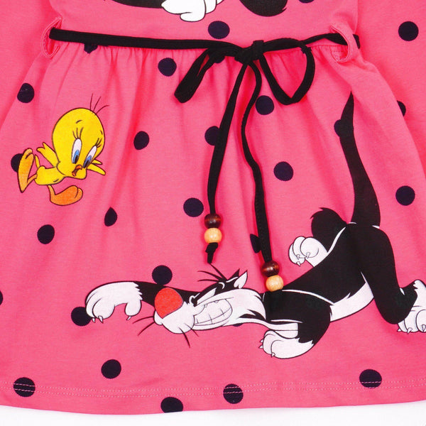 Girls' Sylvester and Tweety Bird' Long Sleeve Dress (3-8y) - Clothes4Kids