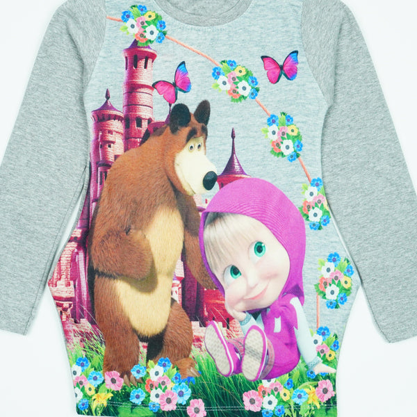 Girls' Masha and the Bear ' Tunic *Last sizes-122(6-7y),146(10-11y)* - Clothes4Kids
