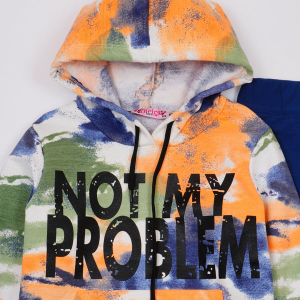 Girls' Not My Problem' Multicolour/Navy Blue Set (6-12y) - Clothes4Kids