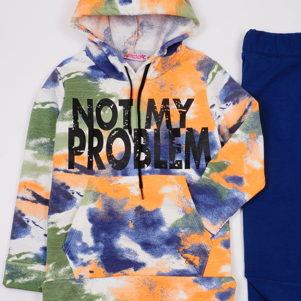 Girls' Not My Problem' Multicolour/Navy Blue Set (6-12y) - Clothes4Kids