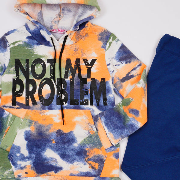 Girls' Not My Problem' Multicolour/Navy Blue Set (6-12y) - Clothes4Kids