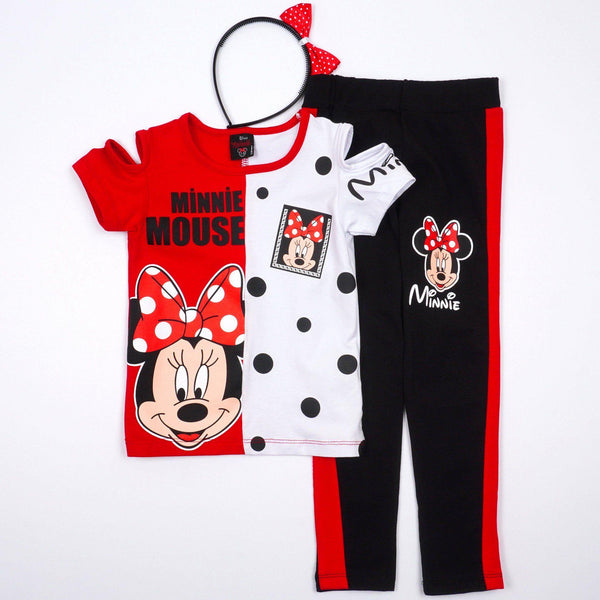 Girls' Disney ' Minnie Mouse ' Printed White/Red Set (2-7y) - Clothes4Kids