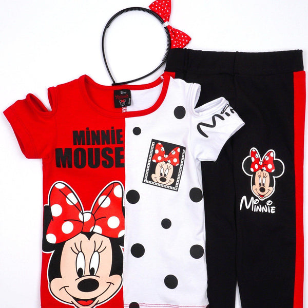 Girls' Disney ' Minnie Mouse ' Printed White/Red Set (2-7y) - Clothes4Kids