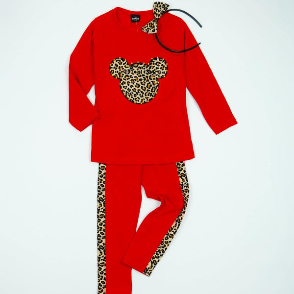 Girls' Red Set *Last sizes-98(2-3y),104(3-4y),128(7-8y)* - Clothes4Kids