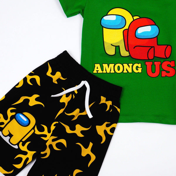 Boys' Among Us ' Printed Green/Black Set (4-8y) - Clothes4Kids