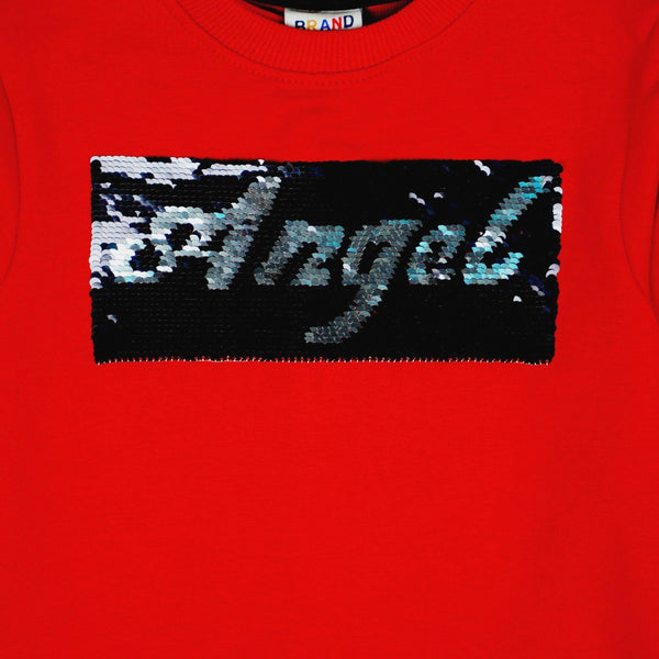 Girls' Reversible Sequin 'Angel' Red Tracksuit (4-10y) - Clothes4Kids