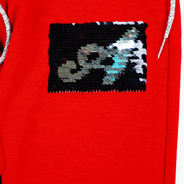 Girls' Reversible Sequin 'Angel' Red Tracksuit (4-10y) - Clothes4Kids